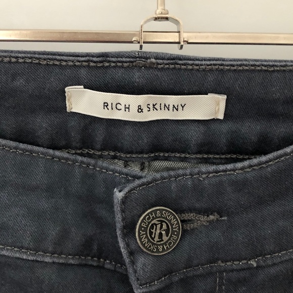 Rich & Skinny Blue Gray Stretchy Skinny Jeans - Picture 3 of 9